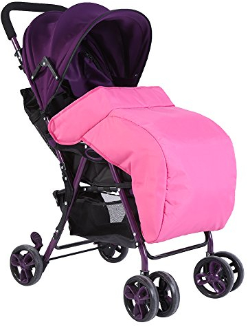 Foot Muff Pram Wasserdichte Universal Kinderwagen Fuß Muff Buggy Kinderwagen Kinderwagen Snuggle Cover Winddicht Fußsack Für Kinderwagen & Autositze(Rosa)
