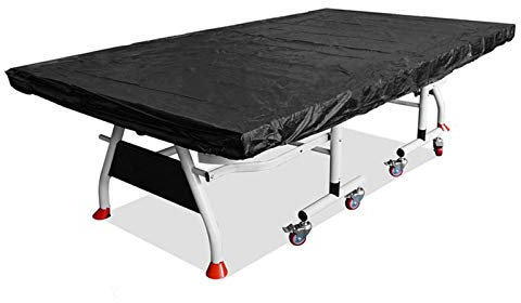 Parthan Housse de protection imperméable pour table de tennis de table de ping-pong, pour extérieur et intérieur, en polyester respirant, noir
