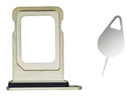 Nano Dual SIM Kartenfach Slot Halter Adapter Ersatz für iPhone 13 Pro A2638 A2483 6.1inch / 13 Pro Max A2643 A2484 6.7inch Mit Pin Gold