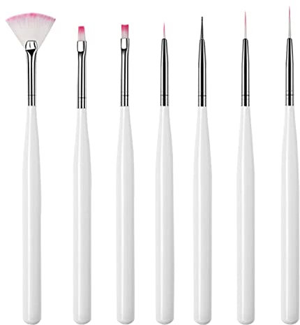 YHZMY 2 Pcs Nail Art Design Set, Nail Carved Pen, Nail Art Tools, Nail Art Brush Set, Gel Acrylic Nail Brush Set, Acrylic Nail Brush Kit for Home Salon, for DIY & Nail Art Design Painting Use