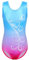 ZNYUNE Gymnastikanzug für Kinder, glitzernd, Farbverlauf, 3–14 Jahre, B275, Rosa-Blau, 12A