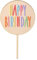 Goodtimes Cake Topper Happy Birthday Bunt 23cm x 13cm aus Holz & Acryl