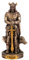 Freyr Skandinavischer Gott Kunstharz-Figuren, handbemalt, Bronze, Miniatur-Statue, 8,4 cm