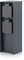 Garten Steckdosensäule，IP44, 2-fach, schwarz, eckig，2 Steckplätze, max. 3680 W Gartensteckdose，Outdoor Steckdosenverteiler Aussen Steckdosenturm,(dunkelgrau)