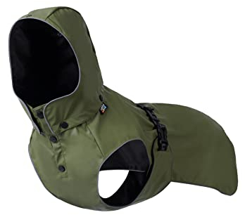 Rukka Pets STREAMY ECO Regenmantel für Hunde Dunkel Olivgrün 50