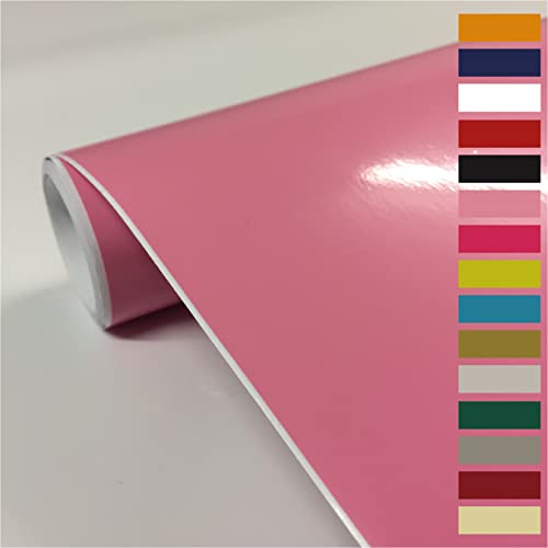 vgoltd Furniture Stickers Gloss Self Adhesive Vinyl Wrap Sticky Contact Paper Roll for Kitchen Countertop Cupboard Cabinets Wardrobe & Tabletops (Baby Pink, 30W x 100L cm)