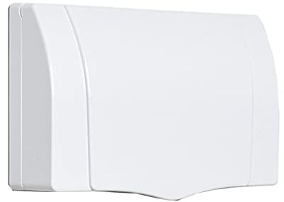 Caja Enchufe Blanco, Interruptor Caja Impermeable, Caja Enchufe Impermeable, Apto para Enchufes Baño,Evite que el Agua Salpique en el Enchufe(2 Compartimentos)