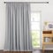 PONY DANCE Verdunklungsgardine mit Kräuselband für Schiene 1er Set H 245 x B 300 cm Raumtrenner Vorhang Blickdicht Wohnzimmer Gardinnen für Große Fenster Thermovorhang, Silbergrau