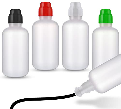 Prasacco 4 Pcs Empty Bingo Daubers, Paint Sponge Daubers, Ink Daubers, Bingo Markers, Paint Graffiti Mop, Refillable Empty Dauber Bottles, Art Crafts Painting Supplies, 2 Ounce