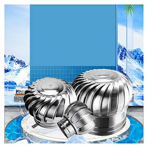 JUCCJUXIN Sombrero Extractor De Humos Galvanizado Giratorio,304 Acero Inoxidable Salida De Aire,Rodillos Galvanizados,Sombrero De Chimenea,Resistente A La Intemperie (Size : 300mm/11.81in)