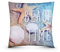 Outdoor Kissen (Beach Time) 45cm x 45cm, Dekokissen mit abnehmbaren Kissenbezug - schmutz und wasserabweisend, Garten, Balkon, Terrasse
