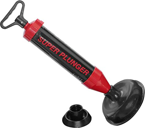 Sink Plunger for unblocking Heavy Duty Bathroom Toilet Drain unblocker Plumbing Tools with 2 Type Suction Cups Suitable for Kitchens, Sinks, Baths and Showers-Black