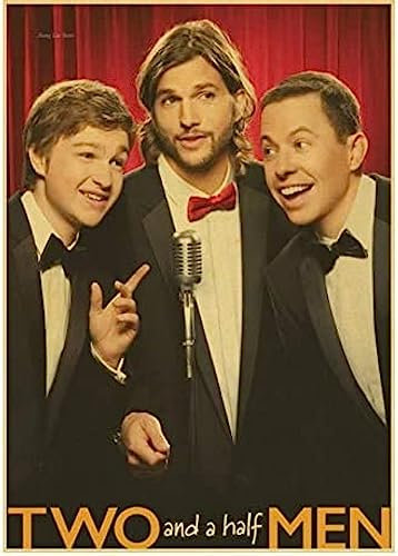Poster Two And A Half Men Tv Play-Poster, Wandkunst, Bilder, Poster Und Drucke, Leinwandgemälde, Heimdekoration 50X70Cm Kein Rahmen