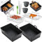 Lifemaison Silicone Air Fryer Liner, 8 PCS Accessories for Tower Vortx T17088 9l Dual Basket, Air Fryer Racks, Oil Brush & Food Clip, Reusable Air Fryer Basket, Silicone Pot for Oven, Microwave, Black
