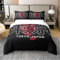 100% Baumwolle Tokyo Bettwäsche Set 135x200 Japanischer Tröster Bezug Hauptstadt Von Japan Bettbezug für Kinder Rot Dragon Tropical Oriental Kultur Quilt Cover mit 1 Kissenbezug Zimmer Dekor Schwarz