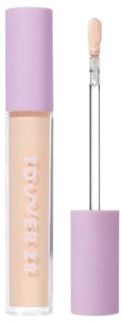 Tower 28 Swipe Serum Concealer - Hydrating Medium-Full Coverage Concealer + Under Eye Brightener - Skin Care Infused Makeup with Hyaluronic Acid + Soothing Centella - 4.0 Light/Medium Cool (0.22 oz)