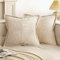 EMEMA Kordsamt Kissenbezüge Weich Dekokissen Dekorativ Kissenbezug 50x50 cm Kissenhülle Sofakissen Zierkissen Couchkissen 2er Set für Wohnzimmer Schlafzimmer Creme
