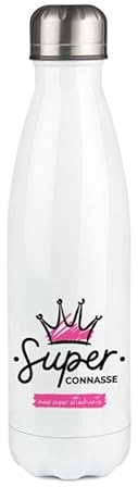DECOHO Bouteille Isotherme Personnalisable 500 ml Modèle Super Connasse