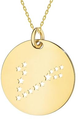 Sakrami Schmuck Goldkette mit Medaille Konstellation, Regular, Gold, Kein Edelstein
