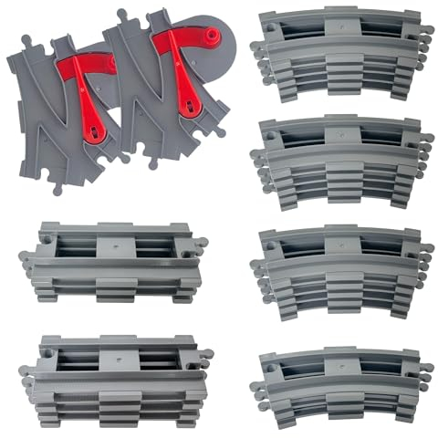 Hapoyxm City Binari City Scambi Binari dei Blocchi di Costruzione della Città Idee Regalo per Ragazzi, Ragazze e Bambini (32 pezzi)