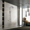 IMEX - Columna Ducha Termostatica con Grifo | Conjunto de Ducha con Alcachofa y Rociador Antical Efecto Lluvia | Griferia en Latón y Acero Inox S.304 con Barra Extensible Cromada | Serie Génova