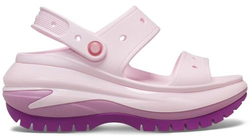 Crocs Unisex Classic Mega Crush Platform Sandals Wedge, Hydrangea, 10 Women/8 Men