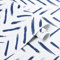 Fiula Selbstklebende Tapete 44CMx3M Klebefolie Möbelaufkleber Blau und Weiß Streifen Tapete Wallpaper Geometrische Klebetapete Moderner Vinyl Wrap Wasserdicht Schlafzimmer Wohnzimmer Fischgrätmuster