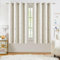 Treatmentex Verdunklungsvorhänge mit Gold Schmetterling Druck Blickdichte Gardinen mit Ösen für Kinderzimmer Mädchenzimmer Schlafzimmer Dekoschal 2er Set 180x140cm(H×B) Beige