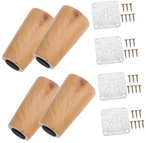OSALADI 4pièces Massif pour Meubles Jambes De Remplacement Stables pour Canapé Table Basse Armoire Installation Rapide Et Design Compact