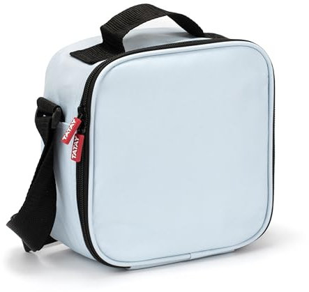 TATAY Urban Food Casual, Bolsa Térmica Porta Alimentos, 3L de Capacidad, con 4 Tuppers Herméticas (2 x 0.5L, 2 x 0.2L), Color Azul Pastel. Medidas 22.5 x 10 x 22 cm