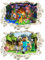Cartoon Wandtattoo, 2 Stücke Wandaufkleber Poster, Game Wandaufkleber Poster, Gaming Wandbild für Schlafzimmer, für Babyzimmer Wohnzimmer Schlafzimmer Kinderzimmer Hause Wanddekoration