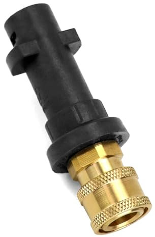 Adaptador de Pistola para Lavadora a Presión Conector de Alta Presión con Conexión Rápida de 1/4 Adaptador Manguera Pistola Agua Compatible con Limpiadores de Alta Presión Karcher K3 K4 K5 K6 K7,1Uds