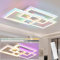 Homefire Deckenleuchte LED Deckenlampe Schlafzimmer - Wohnzimmerlampe Dimmbar mit Fernbedienung Schlafzimmerlampe Modern Design 45W RGB Farbwechsel Küchenlampe Eckig Deckenleuchten für Esszimmer Küche