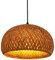Battery Operated Rattan Pendant Light Fixture with Remote Control Wireless Ceiling Hanging Light for Kitchen Island Living Room and Dining Room Bamboo Wicker Chandelier Hanging Lamp No Wirin