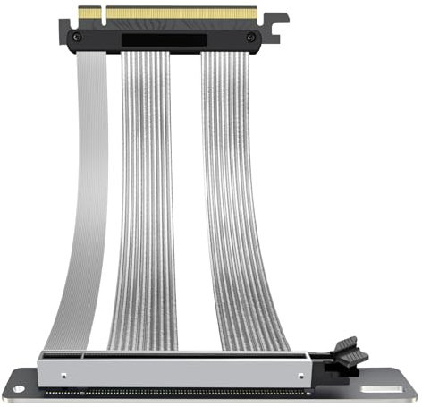 ConnBull PCIE 5.0 Riser Cable, Gen 5 GPU Graphics Card Extension Cable, PCI-E 16X 128GB/s Compatible with PCIE 4.0 and WRX80/ 90E, RTX4090/ 5090/ RX7900XTX, 20cm