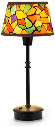 EGOBASIC Kabellose Tischlampe mit Dimmer, Aufladbare 5200mAh Akku Lampe, Kleine Touch-Nachtischlampe, Warmes Umgebungslicht für Restaurant, Bar, Esstisch, Terrasse, Beistelltisch, Küche