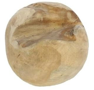 INNA-Glas Holzkugel Teak BEDRAN, Natur, Ø20cm - Naturholz Kugel
