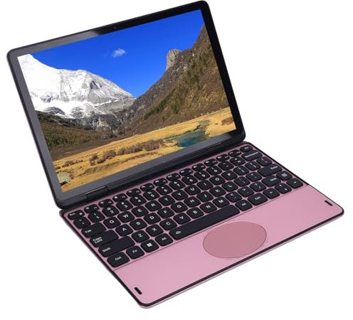 Touchscreen da 11 2 in 1 Laptop, Laptop Convertibile Flip, 16 GB DDR4, SSD da 128 GB, Design a Flip a 360 Gradi, Fotocamera HD da 2 MP da (Oro roseo)