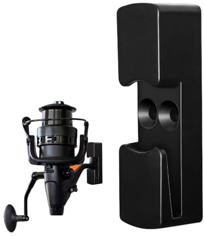 Mxshc Angelrollenhalter Wandhalterung – Angelrutenrollenhalter – Schnellverschluss-Halterung für Angelausrüstung, Garage, Boot, Kajak, LKW, Tür, Ufer