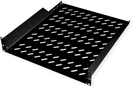 ROLINE 19-Zoll Fachboden 2 HE 550 T, 25kg Tragkraft schwarz
