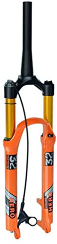 AADDFDD Forcella ad Aria per Mountain Bike 26/27,5/29, Escursione Forcella MTB 120 mm, Forcella ad Aria 1-1/8'' Tubo Dritto/Conico, Forcella Anteriore per Bicicletta, Freno a Disco, Blocco