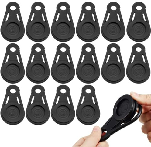 16 PCS Pince pour Bache, pince bache piscine, Clip De Tente De Camping,Attache Bache Clips De Fixation,Vent Clip pour pour Fixation De Cordons Et Tentes Camping Et Randonnée
