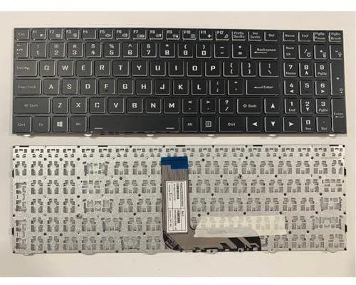 QWZOZST Layout für Shanzhai für Dai für Shuo CK Wu für Kong 16T5 17T5 für Jing für Tan 17T6 Z15-8U X5 für Yao Laptop-Tastatur(White Text US)