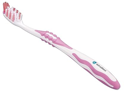 MIRADENT Carebrush white pink Zahnbürste 1 Stück