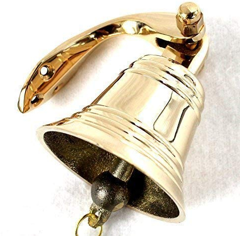 kleine Glocke Messing poliert 5 cm schwere Ausführung 7056 Wandglocke