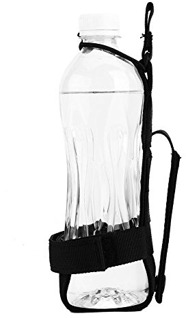 VGEBY Porte-Bouteille d'eau Sports Porte-Bidons Fixé à Ceinture/Sac à Dos Molle Sangle Nylon pour l'Extérieur Cyclisme Randonnée Excursion Running (Couleur : Noir)