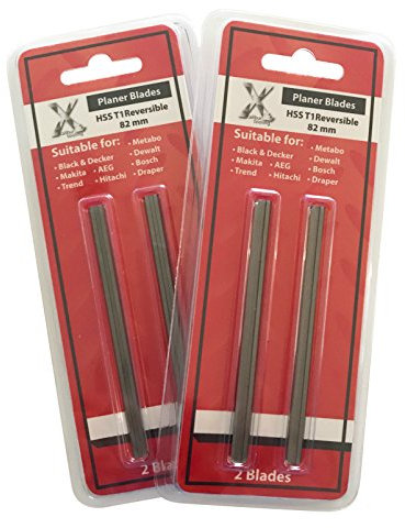 Xcalibur Tooling 82mm Reversible Planer Blades Compatible con Bosch Black y Decker DeWalt Pack de 4