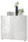 Tousmesmeubles Buffet Haut 2 Portes Laqué Blanc Brillant - KIOO - L 121 x l 42 x H 111 cm - Neuf