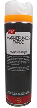 SDV Chemie Markierungsfarbe Leuchtorange 1x 500ml Farbspray Markierspray Markierungsspray Forstspray Forstfarbe Markierungsspray