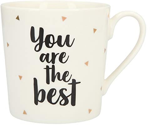 Depesche 5909.023 Tasse mit Henkel, aus Porzellan, 300 ml, mit Aufschrift, You are the Best